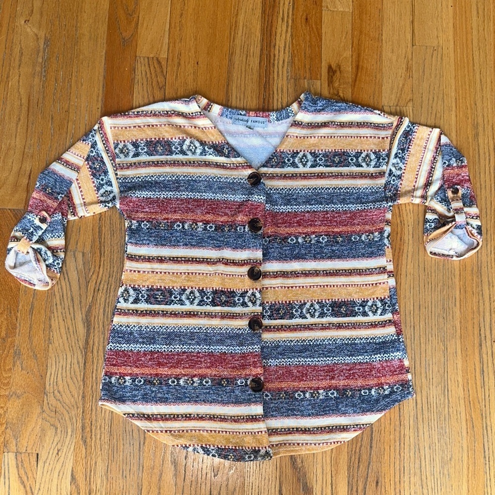 Absolutely Famous Multicolor Button Down Shirt